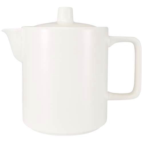 Obrázky: Biela sada kanvice 600ml a 2 šálok 90 ml, keramika, Obrázok 3
