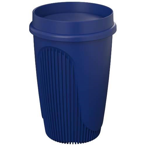 Obrázky: Hrnček 350ml s 360 ° viečkom, rec.plast, modrá