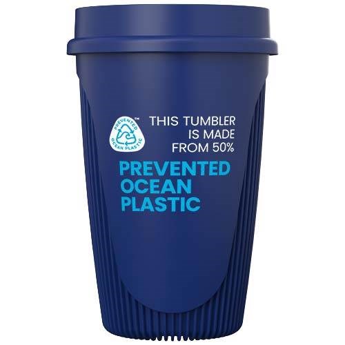 Obrázky: Hrnček 350ml s 360 ° viečkom, rec.plast, modrá, Obrázok 9