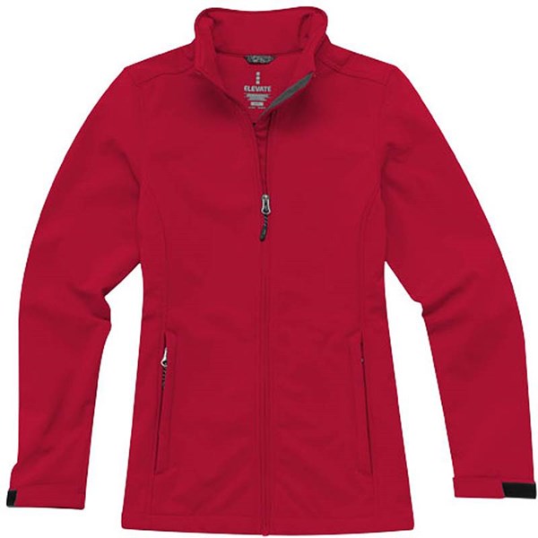 Obrázky: Červená dámska softshellová bunda Maxson ELEVATE S, Obrázok 3