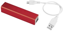 Zobrazit detaily pro Červená alumíniová Power banka 2200 mAh Obrázky: Červená alumíniová Power banka 2200 mAh