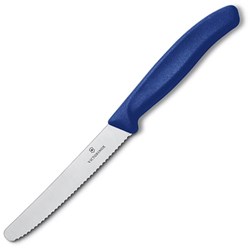 Zobrazit detaily pro Modrý nôž na rajčiny VICTORINOX, vlnková čepeľ Obrázky: Modrý nôž na rajčiny VICTORINOX, vlnková čepeľ