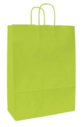 Zobrazit detaily pro Papierová taška 32x13x42 cm,skrútená šnúrka,zelená Obrázky: Papierová taška 32x13x42 cm,skrútená šnúrka,zelená