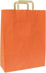 Zobrazit detaily pro Papierová taška 32x13x42,5cm,ploché držadlo,oranž. Obrázky: Papierová taška 32x13x42,5cm,ploché držadlo,oranž.