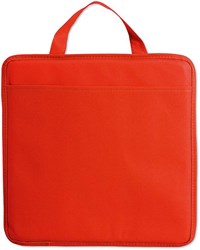 Zobrazit detaily pro Netkaná poduška s vreckom červená Obrázky: Netkaná poduška s vreckom červená