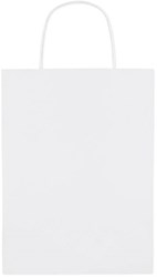 Zobrazit detaily pro Papierová taška 22x11x30 cm, krútená šnúra, biela Obrázky: Papierová taška 22x11x30 cm, krútená šnúra, biela