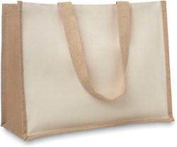 Zobrazit detaily pro Nákupná taška z juty a prednou stranou z plátna Obrázky: Nákupná taška z juty a prednou stranou z plátna