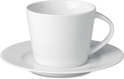 Zobrazit detaily pro Biela porcelánová šálka 160 ml s podšálkou Obrázky: Biela porcelánová šálka 160 ml s podšálkou