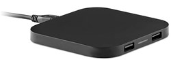 Zobrazit detaily pro Čierna bezdrôtová nabíjacia podložka s 2x USB HUB Obrázky: Čierna bezdrôtová nabíjacia podložka s 2x USB HUB