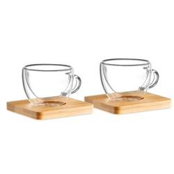 Zobrazit detaily pro Dva šálky na espresso 90 ml s podšálkami Obrázky: Dva šálky na espresso 90 ml s podšálkami