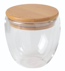 Zobrazit detaily pro Sklenený termohrnček 250 ml, bambus.viečko v krab. Obrázky: Sklenený termohrnček 250 ml, bambus.viečko v krab.