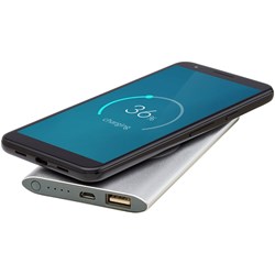 Zobrazit detaily pro Bezdrôtová 4000mAh powerbanka strieborná Obrázky: Bezdrôtová 4000mAh powerbanka strieborná