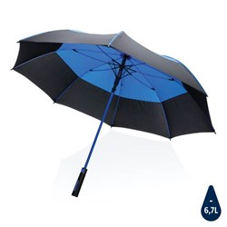 Obrázky: Modrý voči vetru odolný auto-open dáždnik Impact