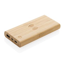 Zobrazit detaily pro Bezdrôtová powerbanka 8 000 mAh 5W z FSC bambusu Obrázky: Bezdrôtová powerbanka 8 000 mAh 5W z FSC bambusu