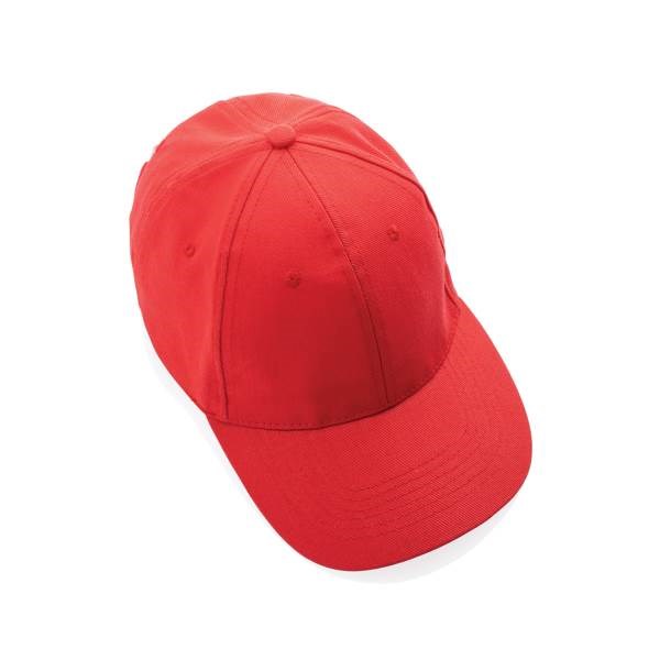 Obrázky: Červená 6 dielna čiapka, recyklovaná bavlna 280g, Obrázok 6