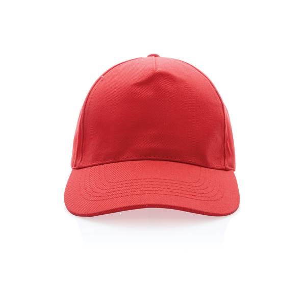 Obrázky: Červená 5 dielna čiapka, recyklovaná bavlna 280g, Obrázok 2