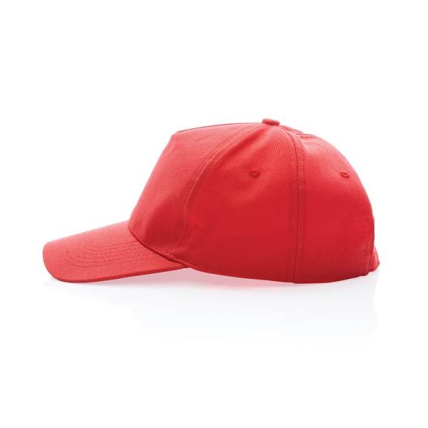 Obrázky: Červená 5 dielna čiapka, recyklovaná bavlna 280g, Obrázok 3