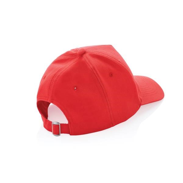 Obrázky: Červená 5 dielna čiapka, recyklovaná bavlna 280g, Obrázok 5