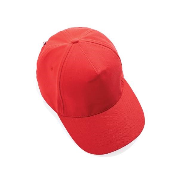 Obrázky: Červená 5 dielna čiapka, recyklovaná bavlna 280g, Obrázok 6