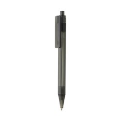 Obrázky: Priehľadné pero X8 z GRS RPET, čierne