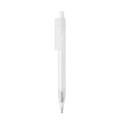 Obrázky: Priehľadné pero X8 z GRS RPET, biele