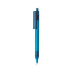 Obrázky: Priehľadné pero X8 z GRS RPET, modré
