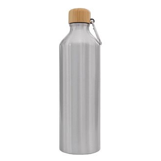 Obrázky: Strieborná jednostenná hliníková  fľaša 800 ml, Obrázok 4