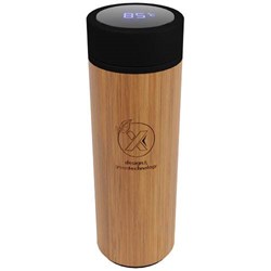Zobrazit detaily pro Bambusová termofľaša 500 ml s teplotným senzorom Obrázky: Bambusová termofľaša 500 ml s teplotným senzorom