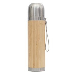 Zobrazit detaily pro Nerez termoska 0,5l, s bambus. povrchom a pútkom Obrázky: Nerez termoska 0,5l, s bambus. povrchom a pútkom