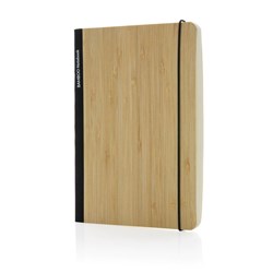 Obrázky: Čierny zápisník Scribe A5,mäkký bambusový obal