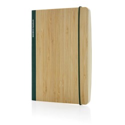 Obrázky: Zelený zápisník Scribe A5 s mäkkým bambus. obalom