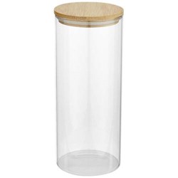 Zobrazit detaily pro Sklenená nádoba s bambusovým viečkom 940 ml Obrázky: Sklenená nádoba s bambusovým viečkom 940 ml