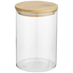Zobrazit detaily pro Sklenená nádoba s bambusovým viečkom 550 ml Obrázky: Sklenená nádoba s bambusovým viečkom 550 ml