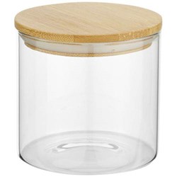 Zobrazit detaily pro Sklenená nádoba s bambusovým viečkom 320 ml Obrázky: Sklenená nádoba s bambusovým viečkom 320 ml