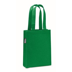 Zobrazit detaily pro Malá darček. taška 17x6x22 cm z plste RPET, zelená Obrázky: Malá darček. taška 17x6x22 cm z plste RPET, zelená