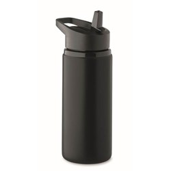 Zobrazit detaily pro Jednostenná fľaša rec.nerez 500ml, slamka,čierna Obrázky: Jednostenná fľaša rec.nerez 500ml, slamka,čierna