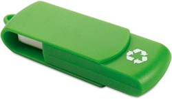 Zobrazit detaily pro Recycloflash zelený otočný USB disk 64 GB Obrázky: Recycloflash zelený otočný USB disk 64 GB