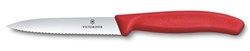 Zobrazit detaily pro Červený nôž na zeleninu VICTORINOX,vlnky 10cm Obrázky: Červený nôž na zeleninu VICTORINOX,vlnky 10cm
