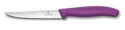 Zobrazit detaily pro Fialový pastel. steakový nôž VICTORINOX 11cm,vlnky Obrázky: Fialový pastel. steakový nôž VICTORINOX 11cm,vlnky