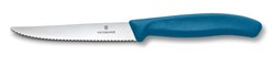 Zobrazit detaily pro Modrý pastel. steakový nôž VICTORINOX 11cm,vlnky Obrázky: Modrý pastel. steakový nôž VICTORINOX 11cm,vlnky