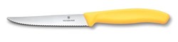 Zobrazit detaily pro Žltý pastel. steakový nôž VICTORINOX 11cm,vlnky Obrázky: Žltý pastel. steakový nôž VICTORINOX 11cm,vlnky