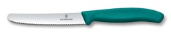 Zobrazit detaily pro Zelený pastel. nôž na rajčiny VICTORINOX, vlnky Obrázky: Zelený pastel. nôž na rajčiny VICTORINOX, vlnky