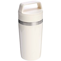 Zobrazit detaily pro Cestovný nerez hrnček 350 ml, rukoväť, krémová Obrázky: Cestovný nerez hrnček 350 ml, rukoväť, krémová