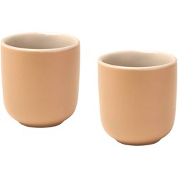 Zobrazit detaily pro Sada 2 keramických šálok 90 ml, béžová Obrázky: Sada 2 keramických šálok 90 ml, béžová